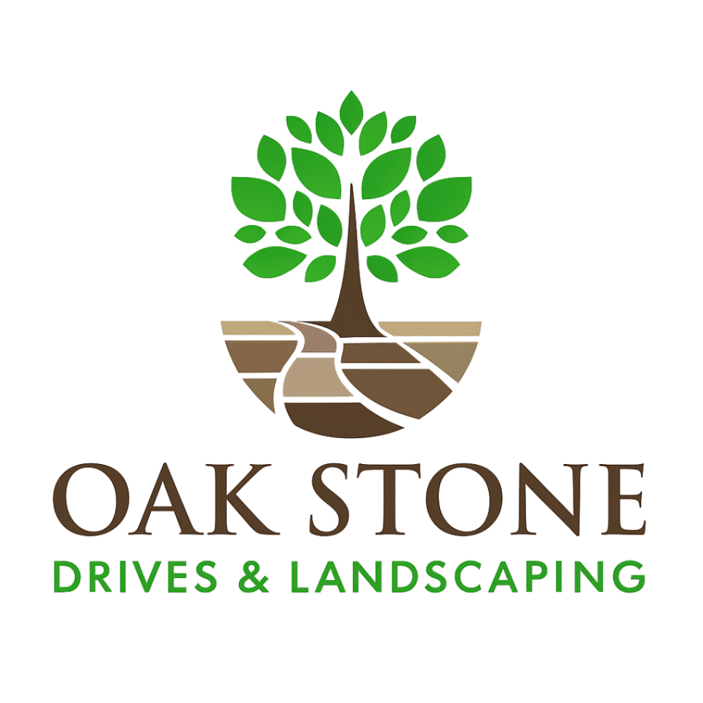 oak stone drives & landscaping logo transparent